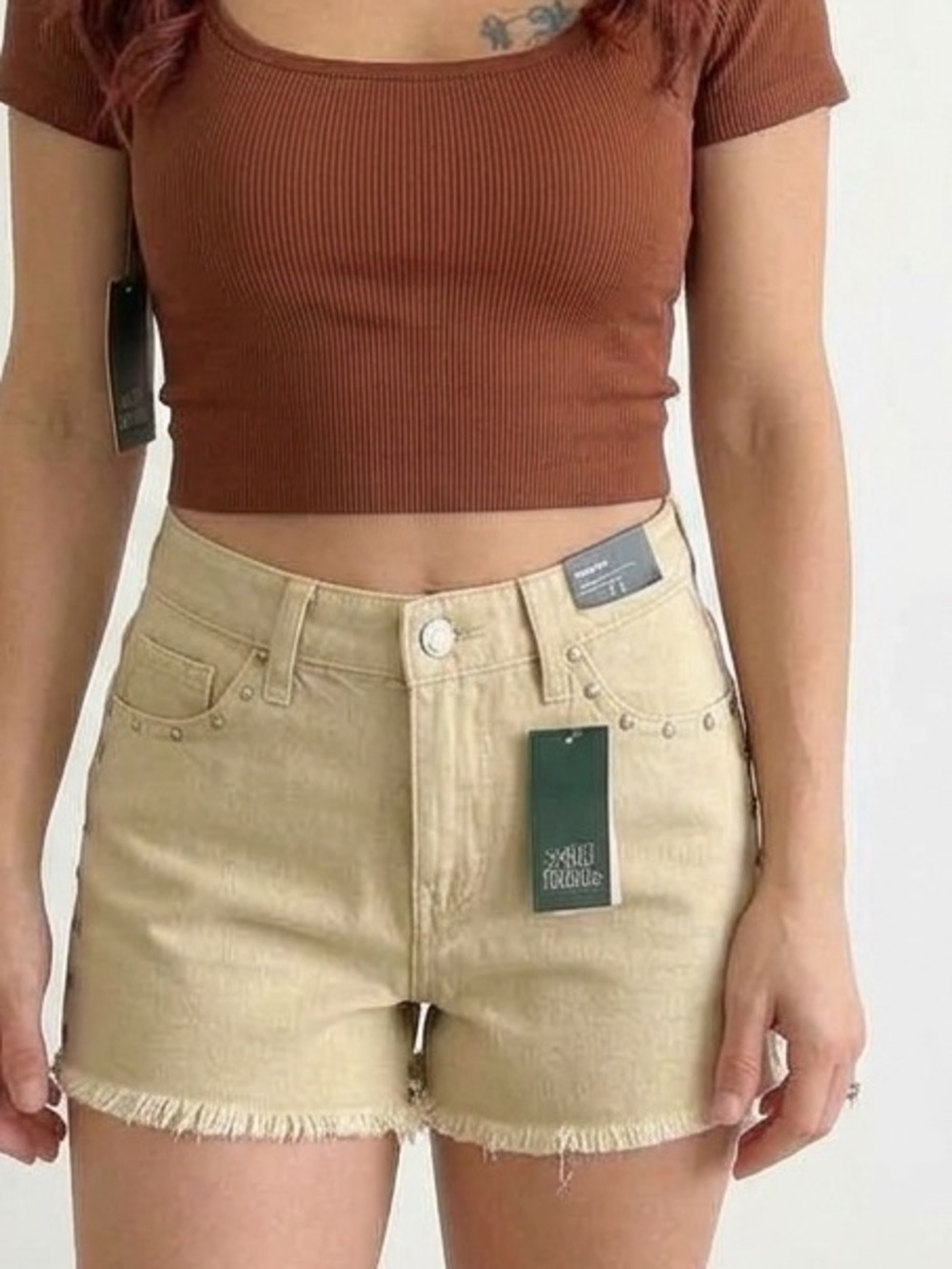 Wild Fable Mid-Rise Cutoff Shorts Rigid Denim Cutoff Shorts